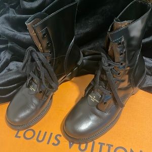 Authentic Leather Louis Vuitton Metropolis Flat Ranger Boots